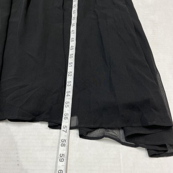 Truth & Fable Dress Womens XL Black Sheer Lace Bodice Chiffon Maxi Crochet Event - Picture 4 of 11